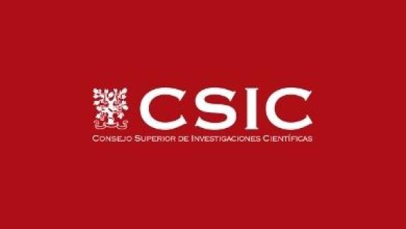 Logo do CSIC con fondo vermello