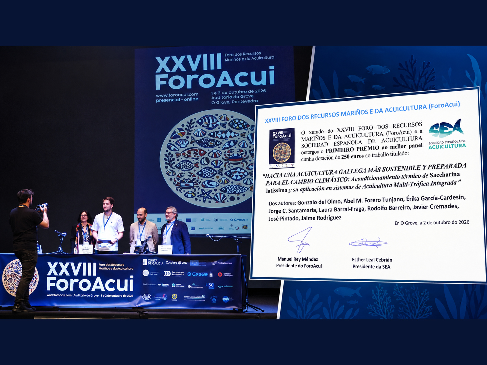 Exitosa participación do IIM-CSIC no XXVIII ForoAcui, cun primeiro premio ao mellor panel.